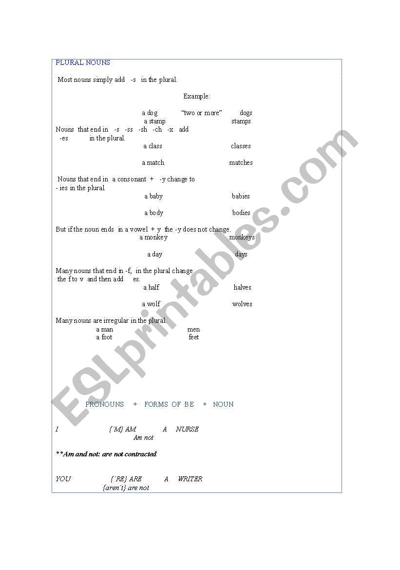 grammar  worksheet
