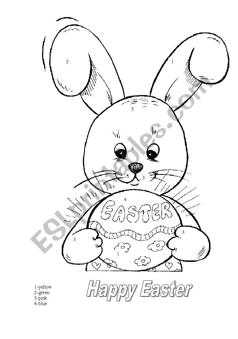 Easter bunny worksheet