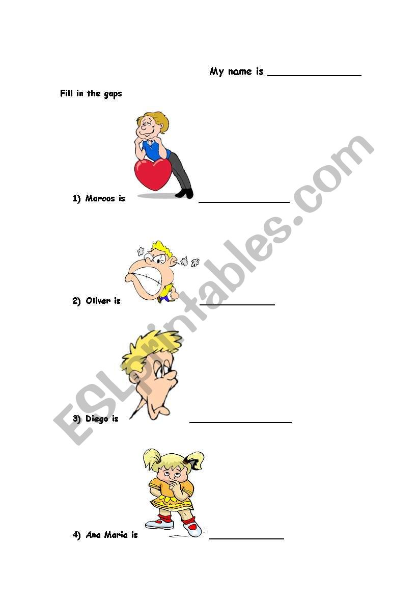 Feelings worksheet