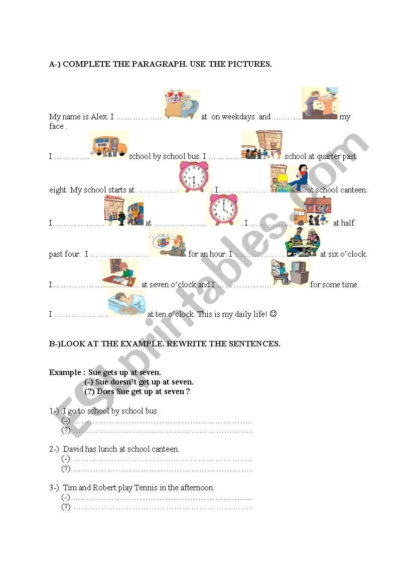 the simple present tense worksheet