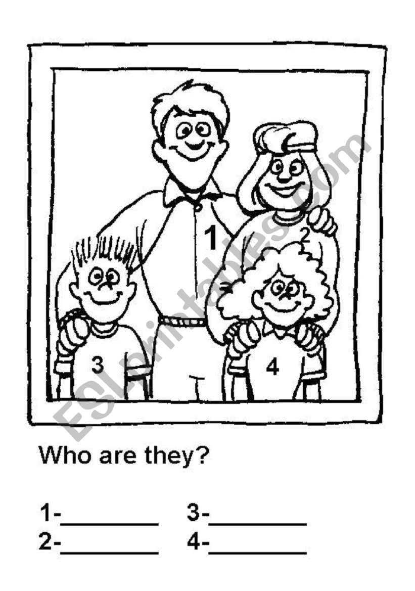 Family - Who are they? worksheet