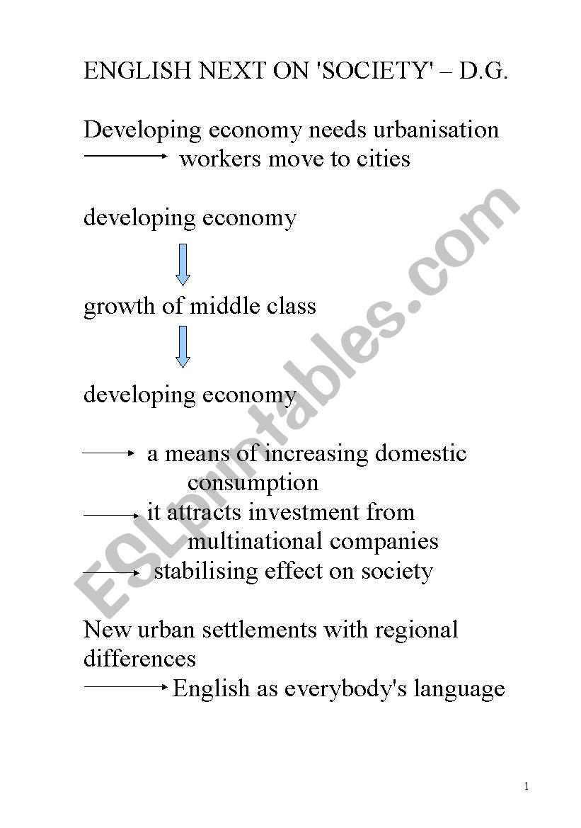  LESSON: society worksheet