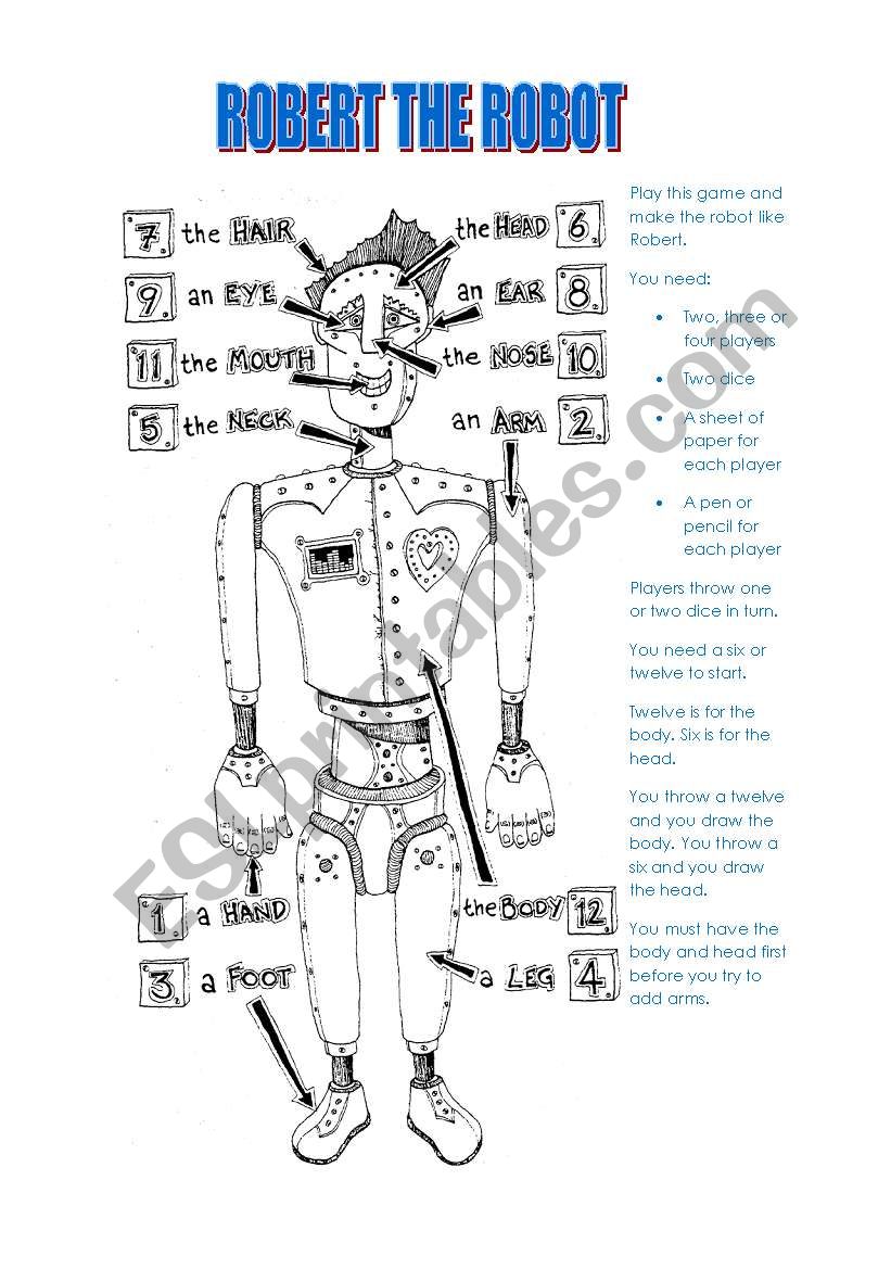 Robert the robot worksheet