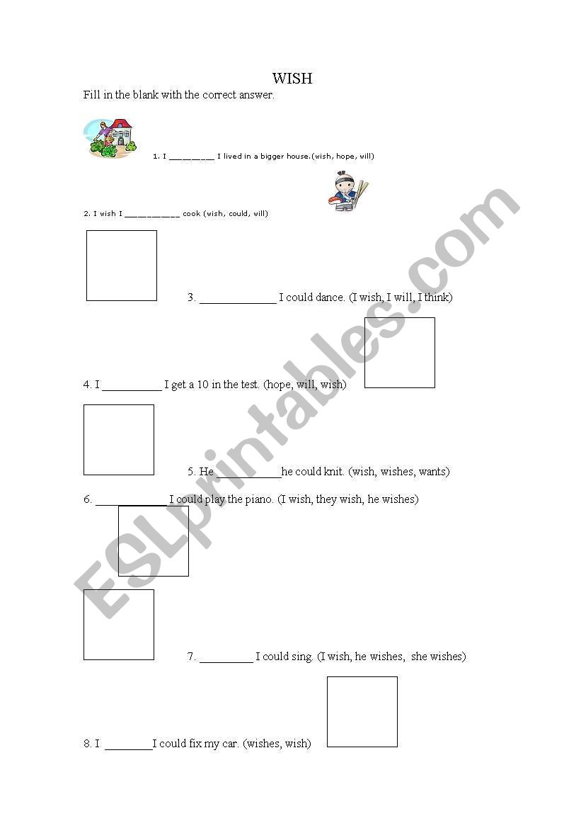 wish  worksheet