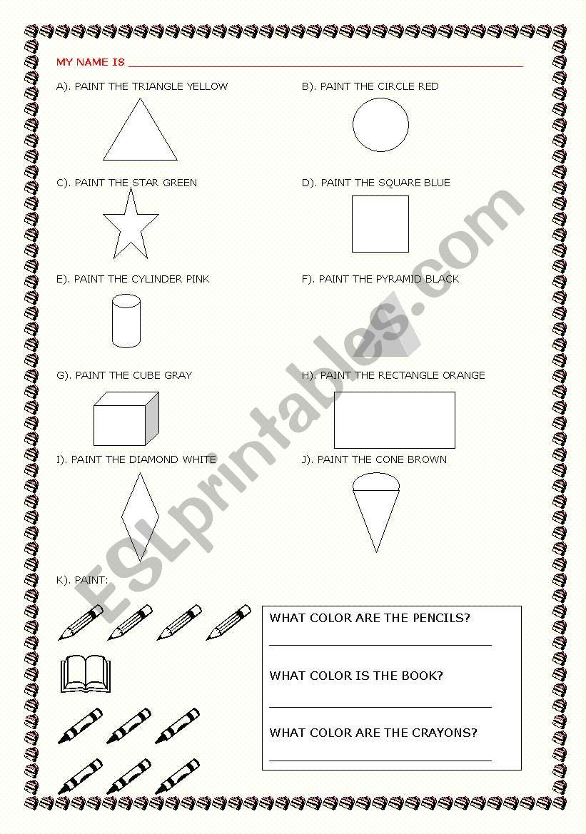 Color and Draw worksheet