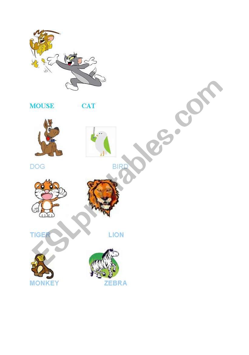 animal worksheet