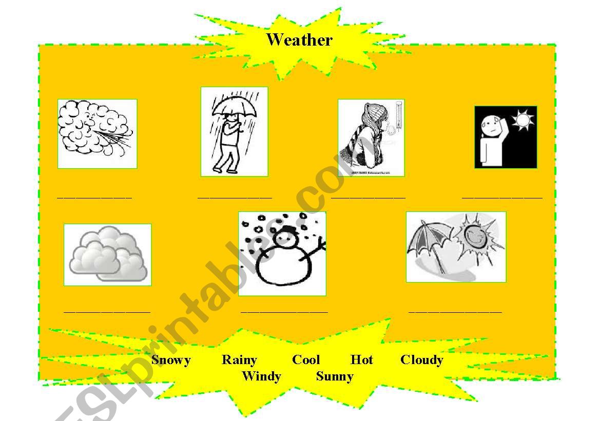 Weather activity worksheet