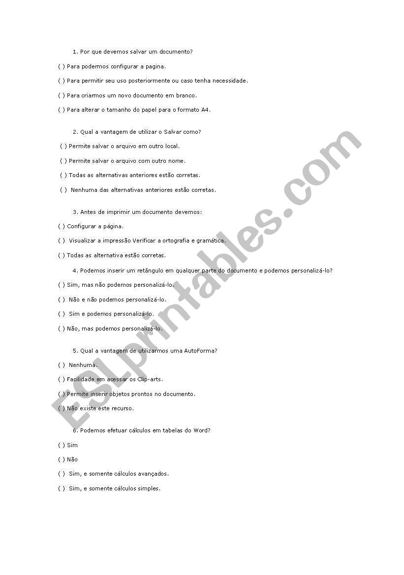 verbs worksheet