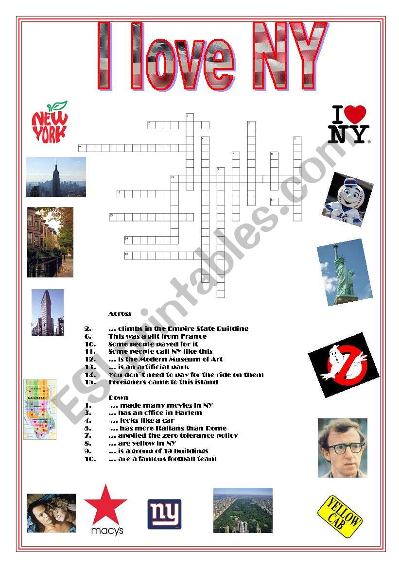 New York City - Crossword Puzzle