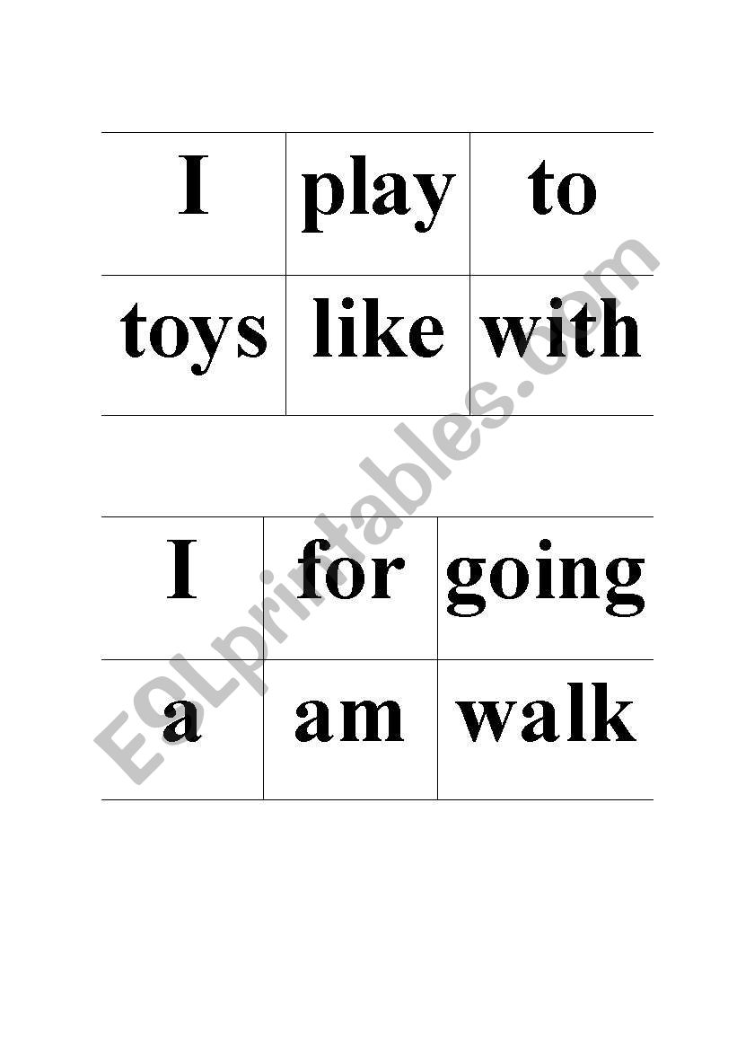 Sentence mix up! worksheet