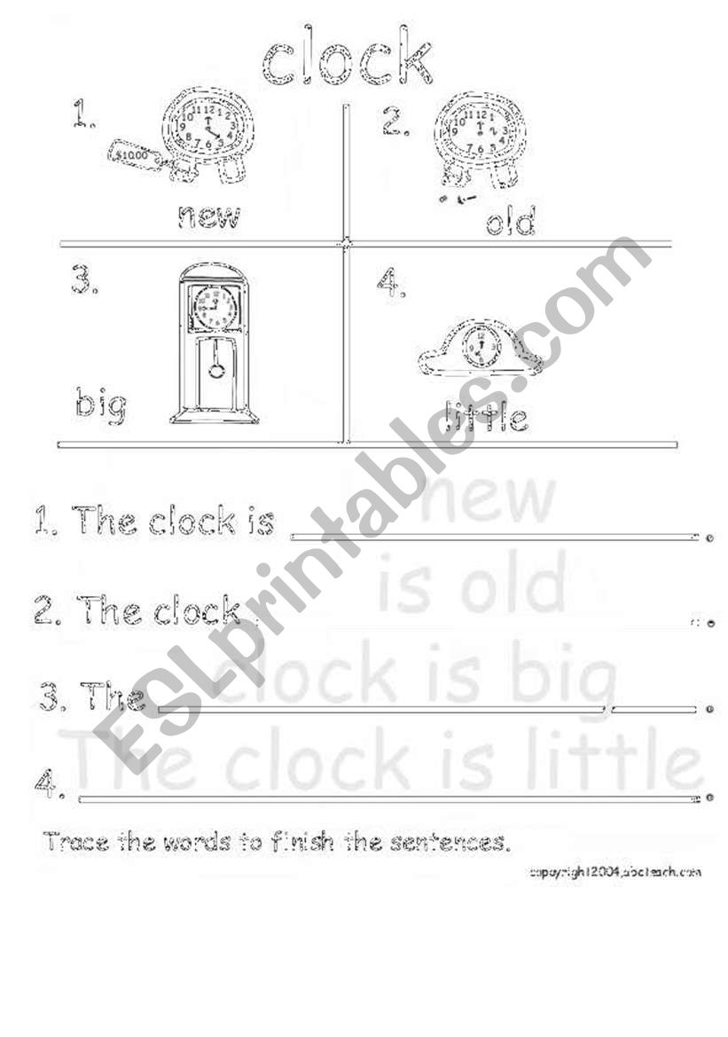 clock worksheet