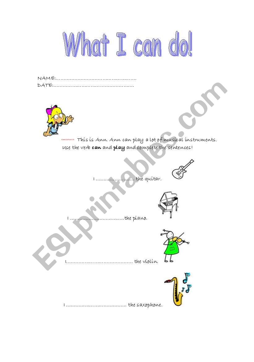 can/cant worksheet