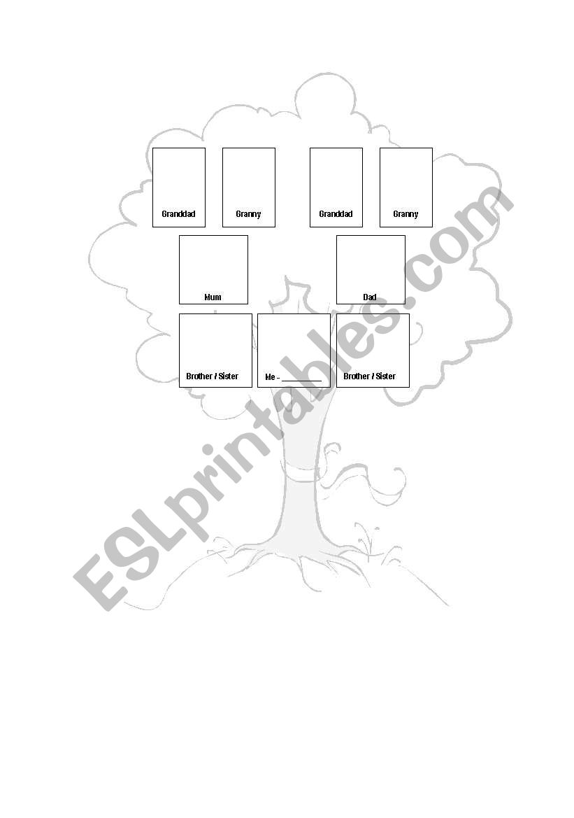 Family Tree worksheet