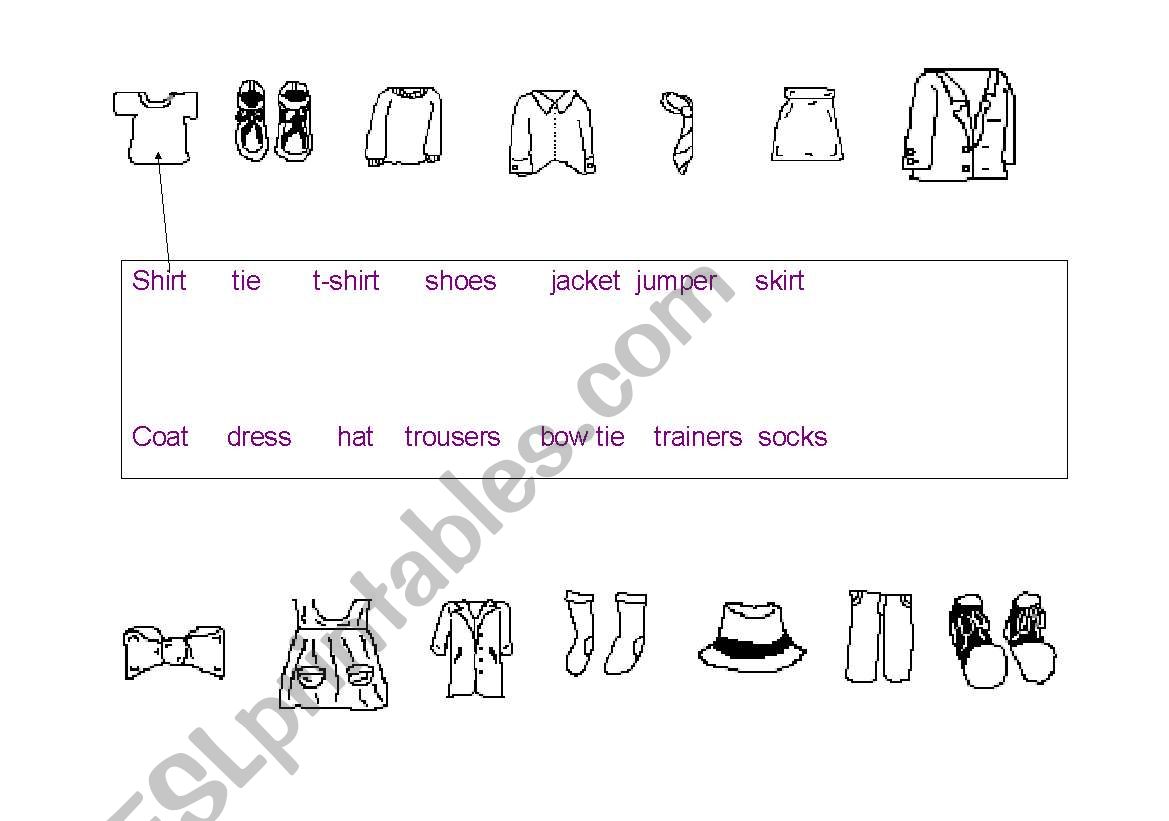 Clothes match  worksheet