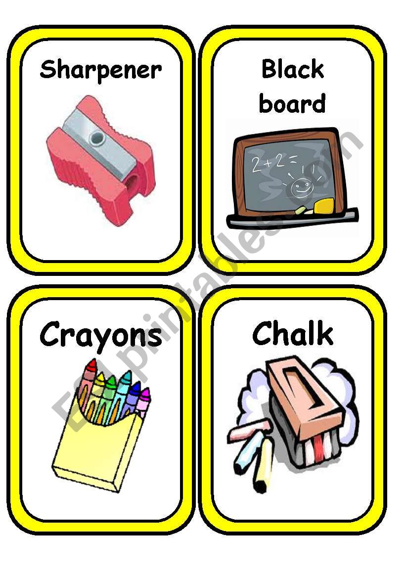 School Stuff Flashcards (updated)