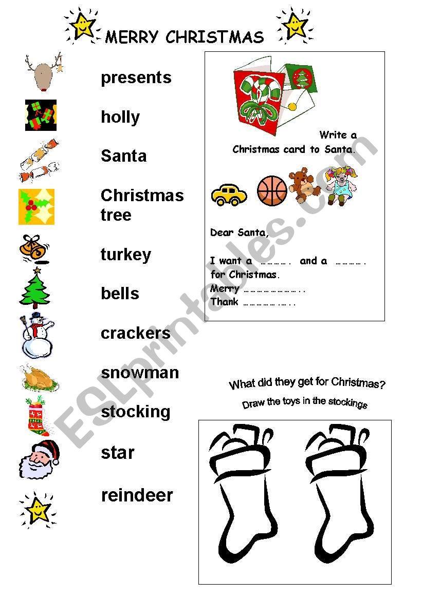 Merry Christmas worksheet