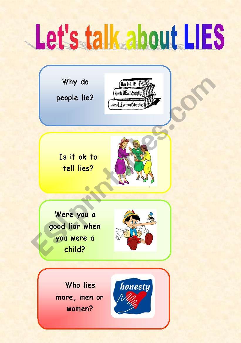 CONVERSATION CARDS: Lets talk about lies