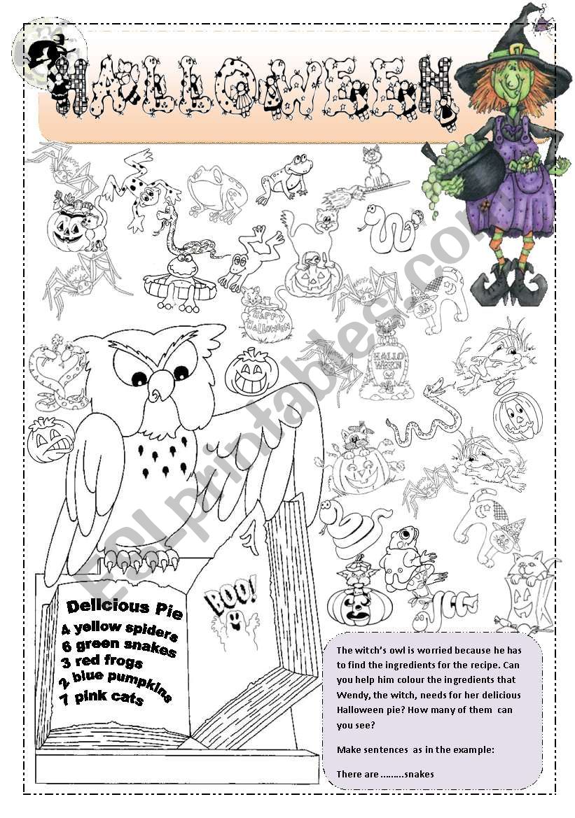 The WitchÂ´s Recipe worksheet