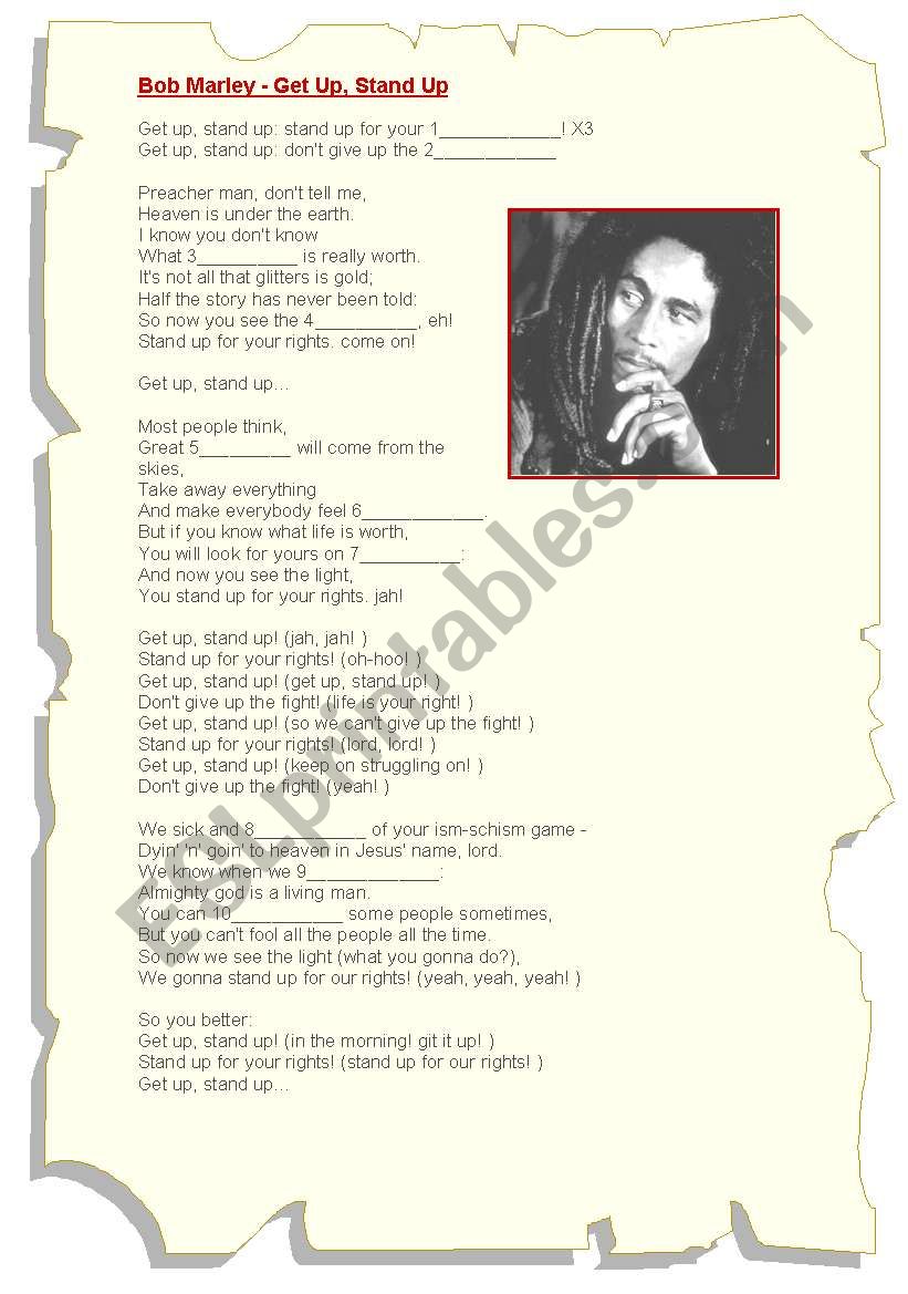 2 songs (Bob Marley & Ten Years After)