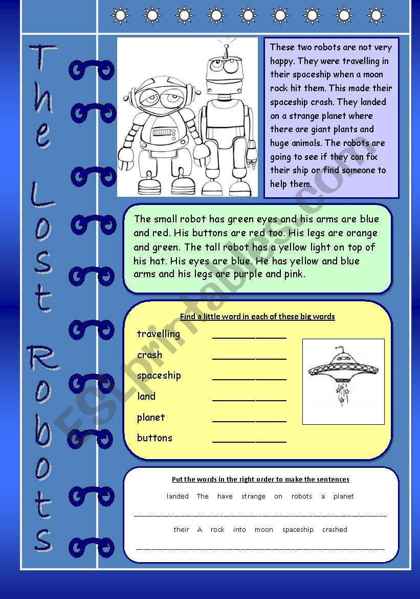 The Lost Robots worksheet
