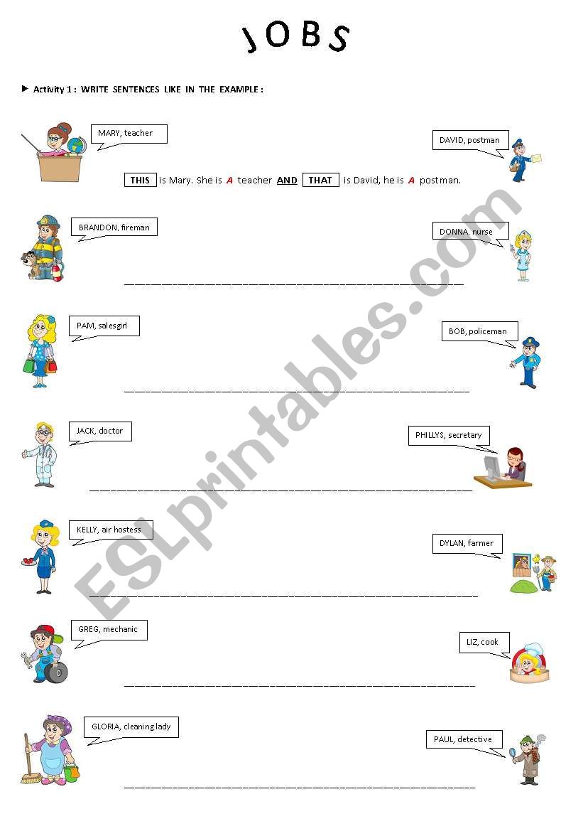 JOBS worksheet