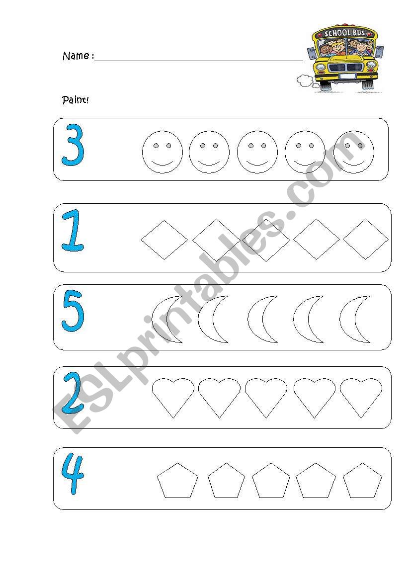 paint and count worksheet