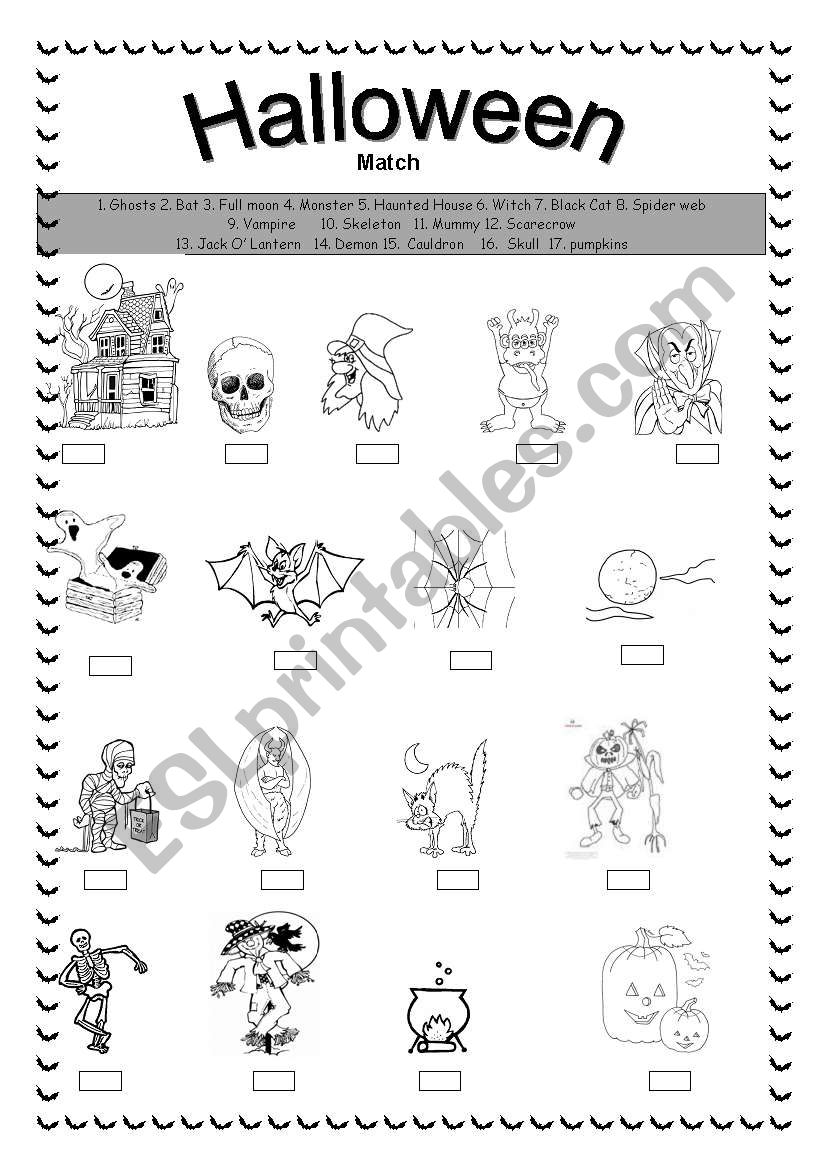 Halloween worksheet