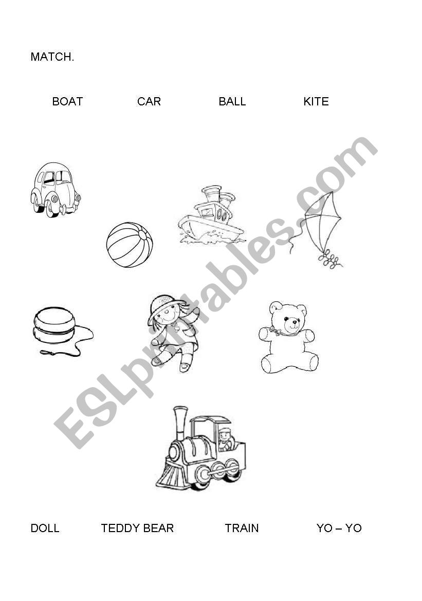 Toys worksheet