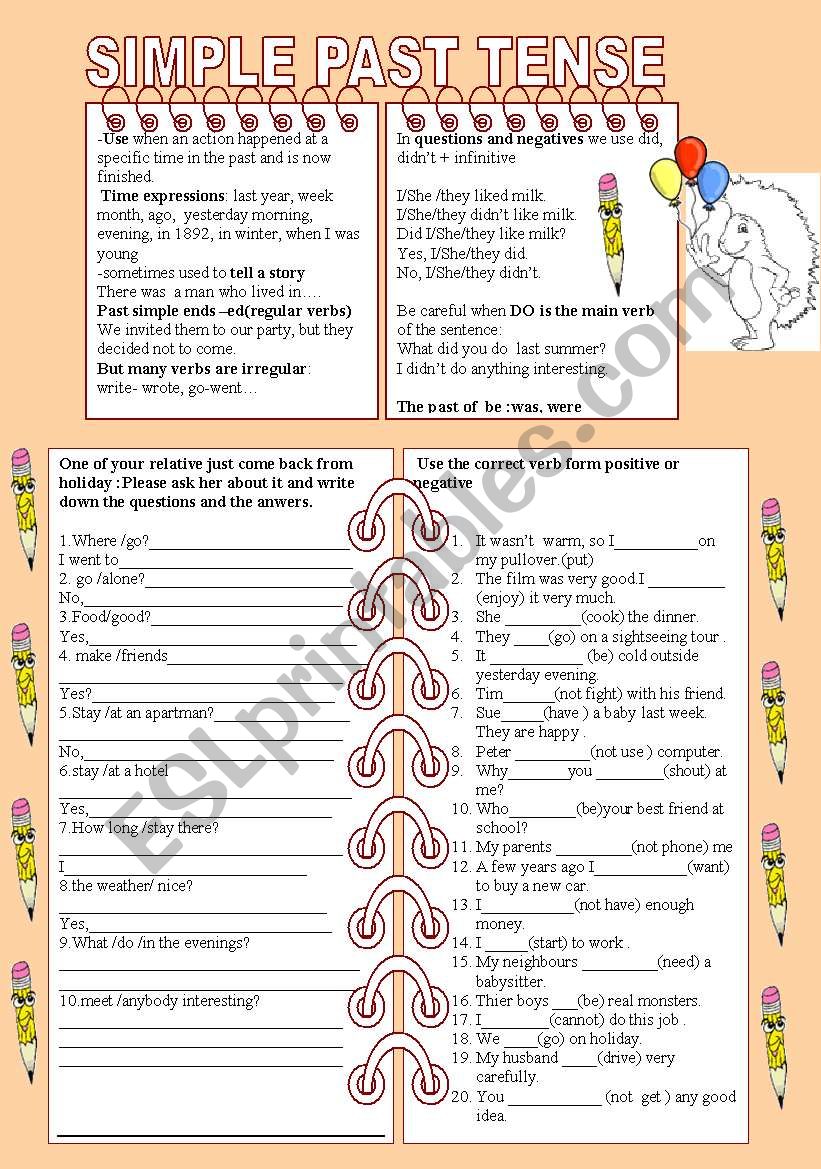 Simple Past worksheet