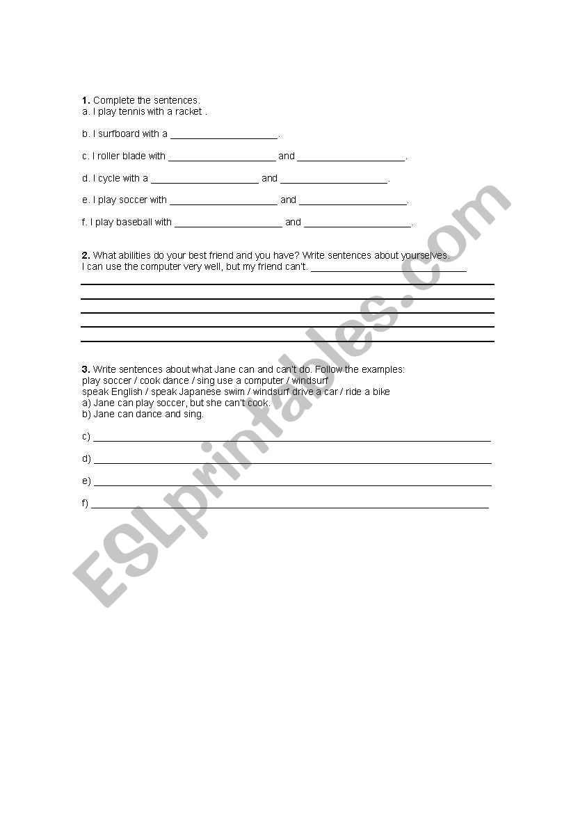 BASIC LEVEL  - SPORTS OBJECTS worksheet