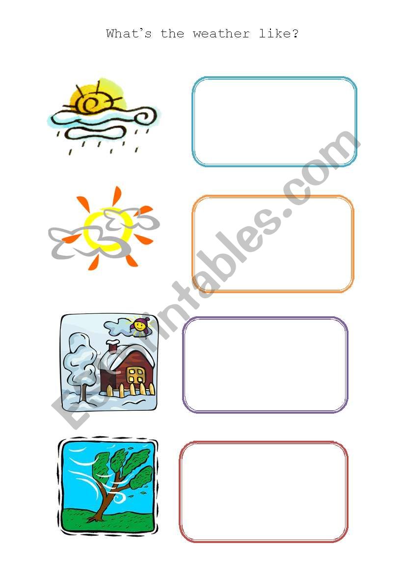 Whats the weather like? worksheet