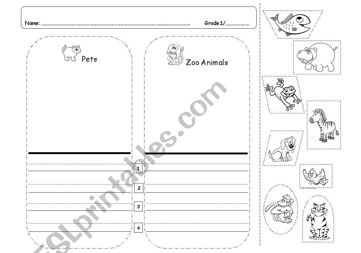 animals(pet/zoo) worksheet