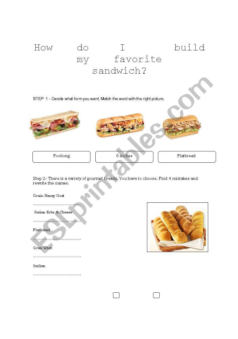 How do I build my favorite  sandwich