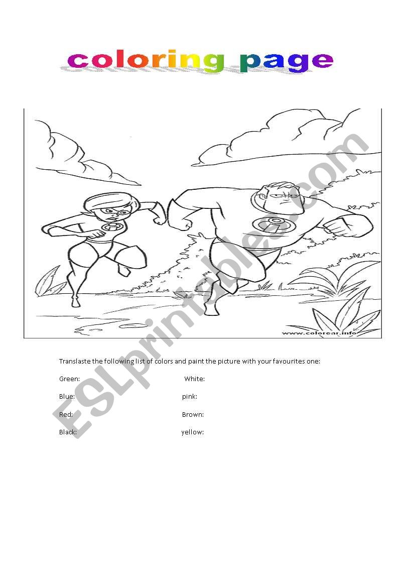 coloring page worksheet