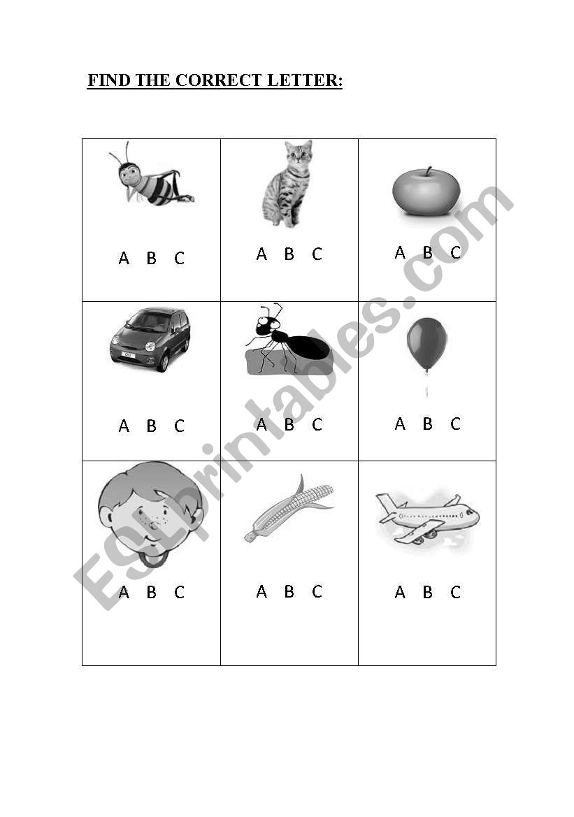 letters abc worksheet