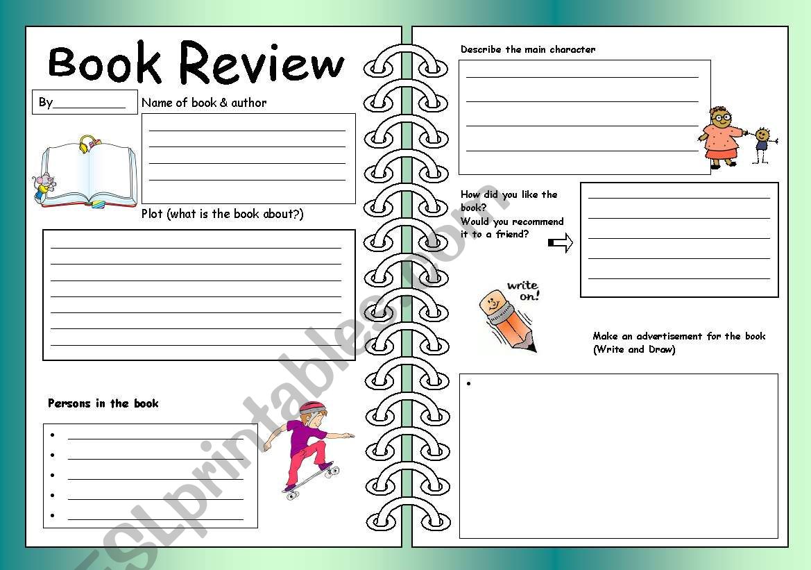 Book review (for beginners) worksheet