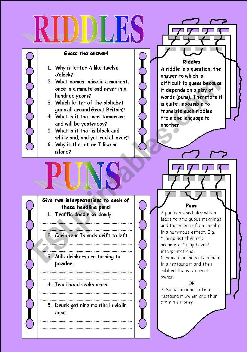 spot-the-puns-esl-worksheet-by-marywell