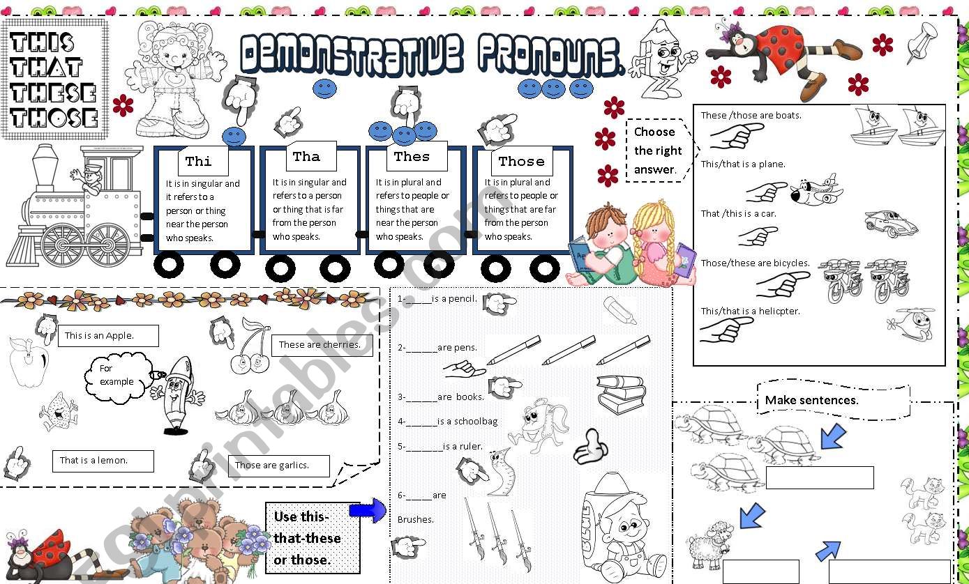 DEMONSTRATIVE PRONOUNS worksheet