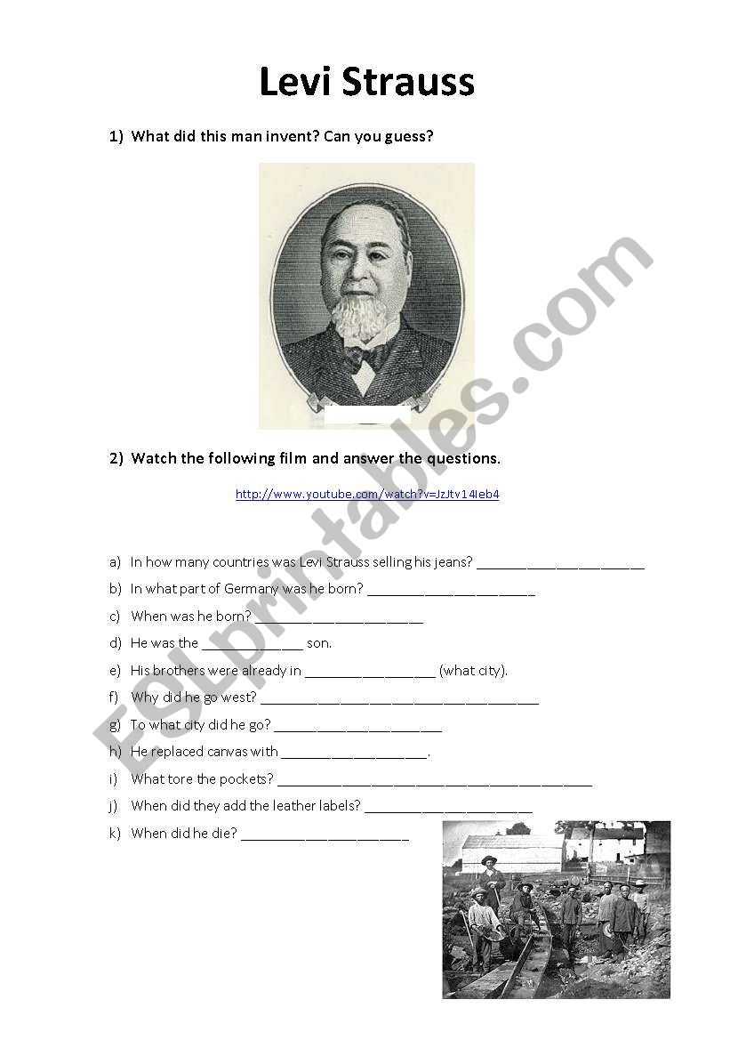 Levi Strauss (part 1) worksheet