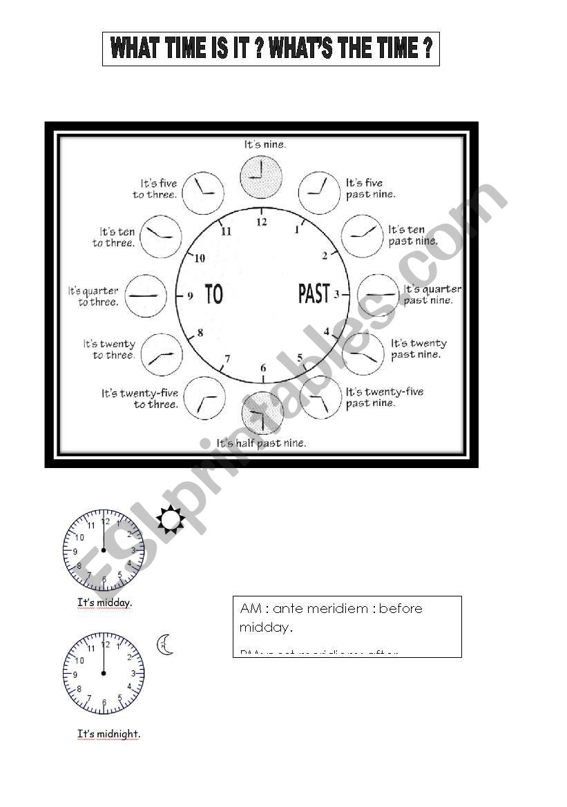 time worksheet