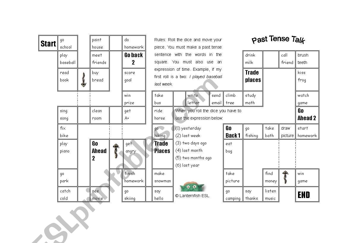 atcion game board worksheet