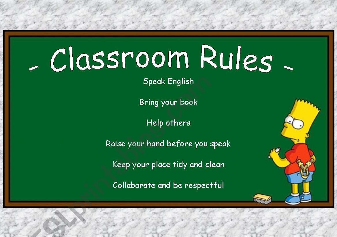 Classroom Rules worksheet