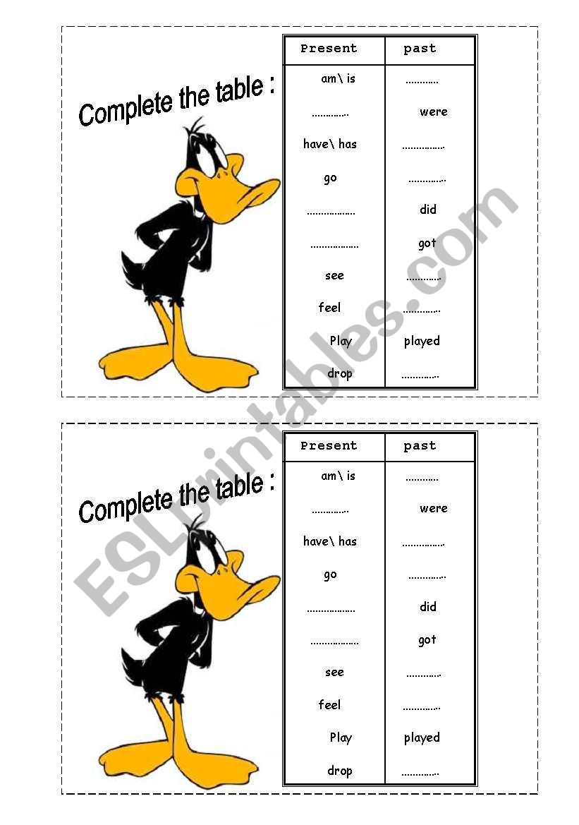 complete worksheet