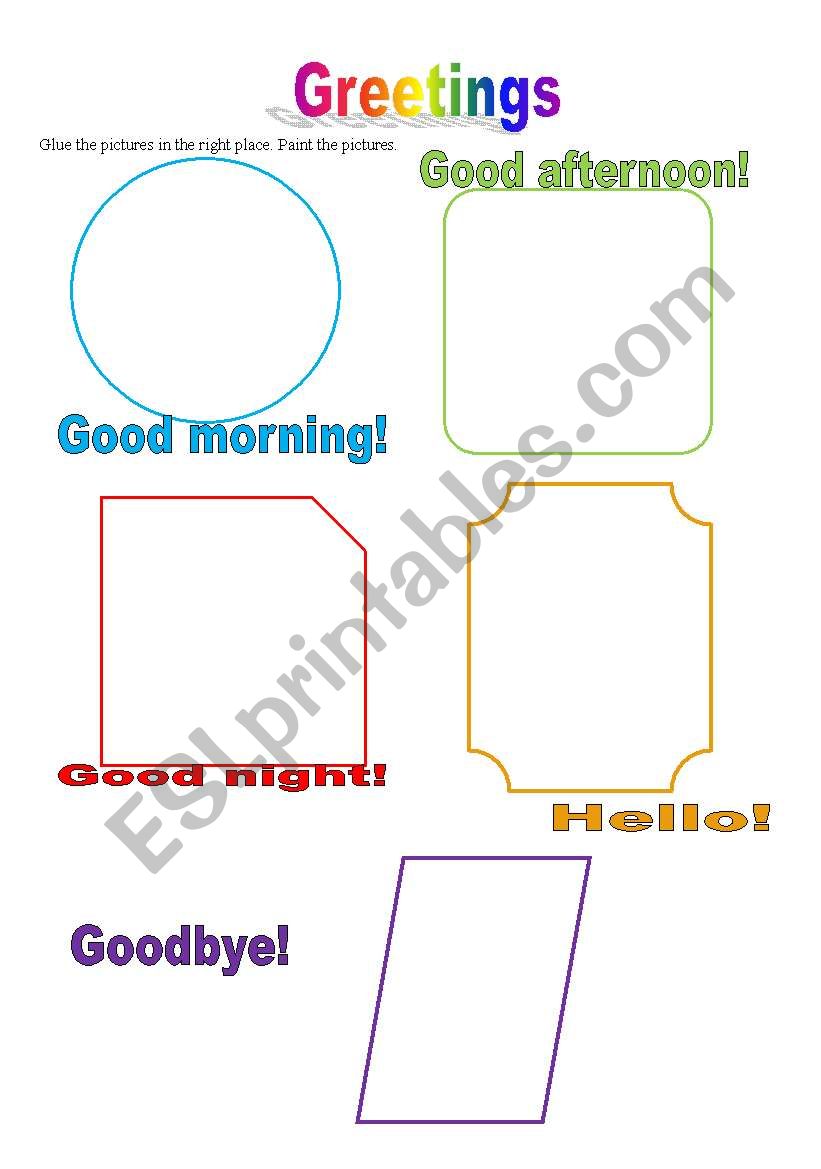 greetings worksheet