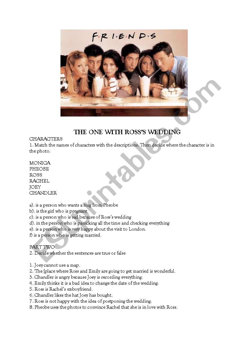 Friends - the one with RossÂ´s Wedding