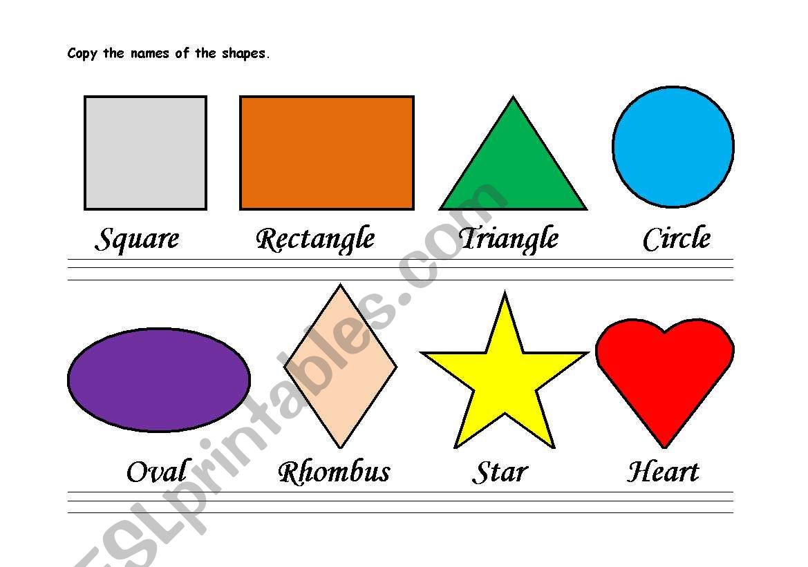 THE SHAPES WORHSHEET. worksheet