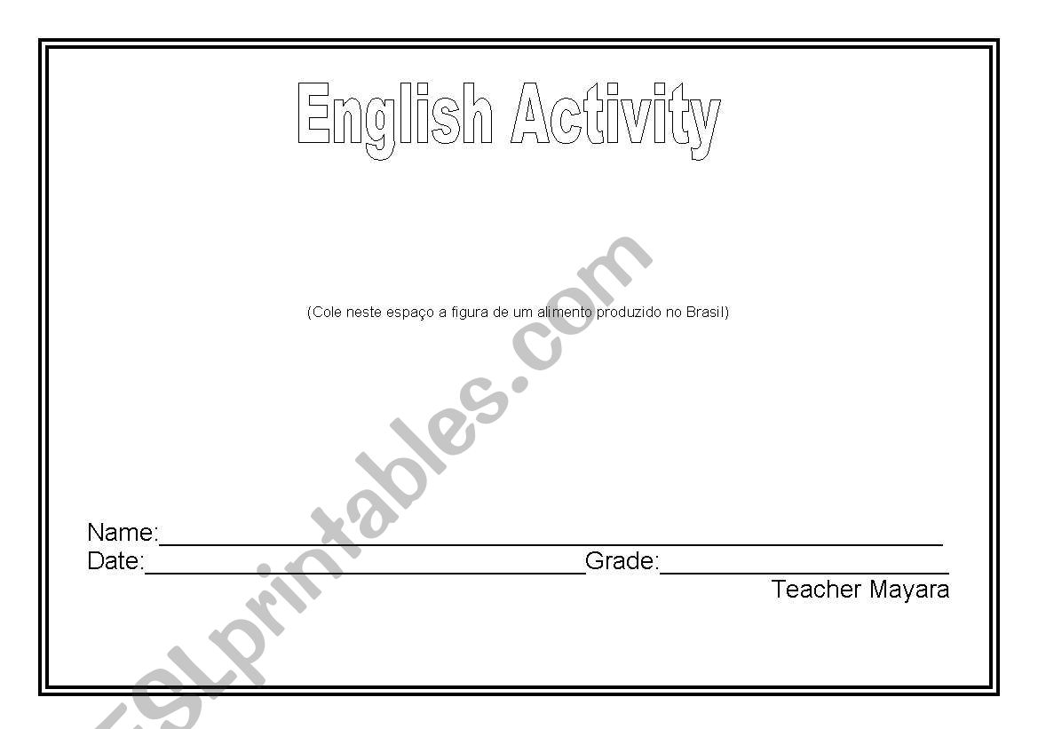 english activity worksheet