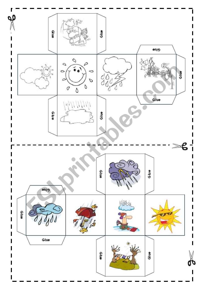 Weather DICE - FULLY EDITABLE worksheet