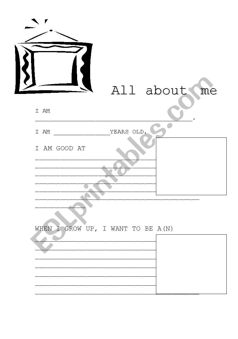 ALL ABOUT ME worksheet