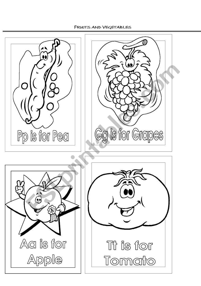 Fruits and vegetables worksheet